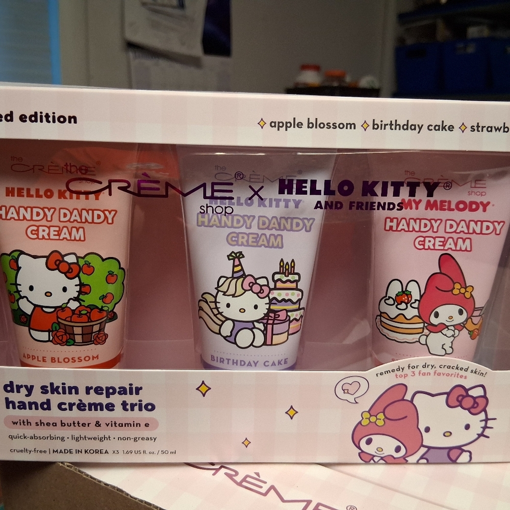 Hello Kitty Handy Dandy Cream Trio - Red, Purple, Pink
